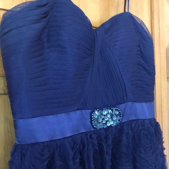 Adrianna Papell Purple Dress with Floral Skirt - Picture 7 of 8